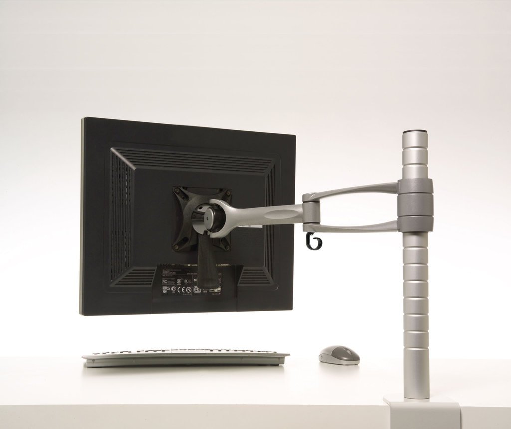 办公辅件|显示器支架|办公家具|华体会体育官方在线官网家具|Wishbone 台面显示屏（立柱）支架